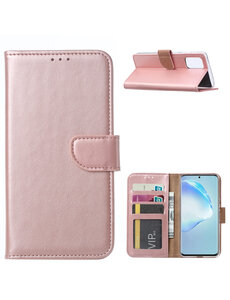 Ntech Samsung Galaxy S20 Plus Boekhoesje met Pasjeshouder Rose goud