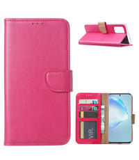 Ntech Samsung Galaxy S20 Plus Boekhoesje met Pasjeshouder Roze/Pink