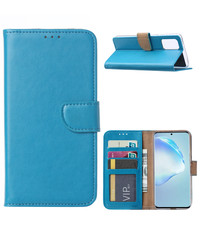 Ntech Samsung Galaxy S20 Plus Boekhoesje met Pasjeshouder Turquoise