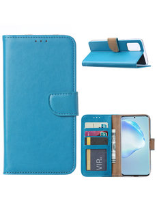 Ntech Samsung Galaxy S20 Plus Boekhoesje met Pasjeshouder Turquoise