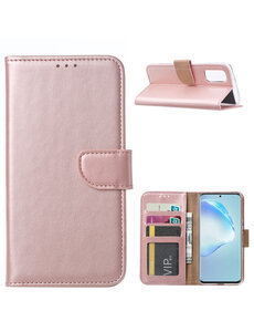 Ntech Samsung Galaxy S20 Hoesje met Pasjeshouder Rose goud