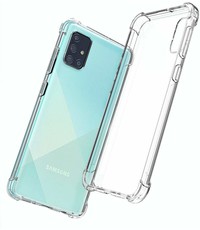 Ntech Samsung Galaxy A71 Anti Shock Back hoesje - Transparant