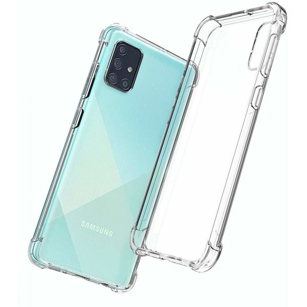 Ntech Hoesje Geschikt Voor Samsung Galaxy A71 Anti Shock Back hoesje - Transparant