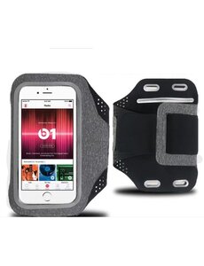 Ntech Sportarmband Samsung Galaxy A51 Fabric/Stof - Donker Grijs / Grijs