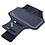 Ntech Sportarmband Geschikt voor Samsung Galaxy A51 Fabric/Stof - Donker Grijs / Zwart