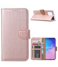 Ntech Samsung Galaxy S10 Lite (2020) Hoesje met Pasjeshouder - Rose goud