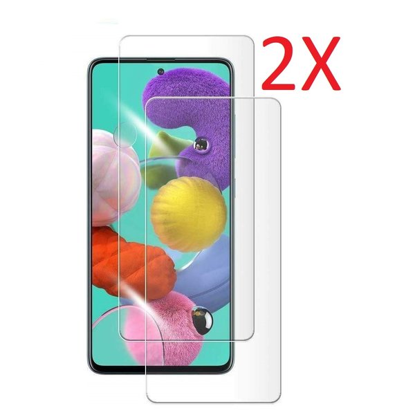 Ntech Screenprotector Geschikt voor Samsung Galaxy A51 Screenprotector Tempered Glass - 2 Stuks