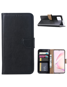 Ntech Samsung Galaxy Note 10 Lite Hoesje met Pasjeshouder - Zwart