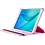 Let op type!! Samsung Galaxy Tab S3 9.7 inch / T820 360 graden draaiend Litchi structuur PU leren Hoesje met houder en slaap / ontwaak functie (hard roze)