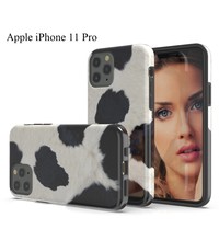 Ntech Apple iPhone 11 Pro Koe Design backcover Hoesje - Zwart & Wit