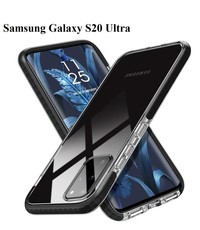 Ntech Samsung Galaxy S20 Ultra Anti Shock Hoesje Zwart & Transparant