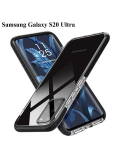 Ntech Samsung Galaxy S20 Ultra Anti Shock Hoesje Zwart & Transparant
