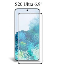 Ntech Samsung Galaxy S20 Ultra full cover Glass Screenprotector Zwart