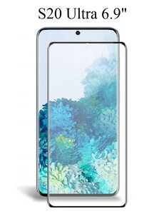 Ntech Samsung Galaxy S20 Ultra full cover Glass Screenprotector Zwart