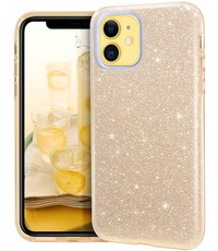 Ntech Ntech Apple iPhone 11 Glitter TPU Back Hoesje - Goud