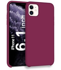 Ntech Nano Silicone Back Hoesje Apple iPhone 11 - Wijnrood