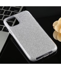 Ntech Samsung Galaxy S20 Ultra Glitter Hoes Zilver
