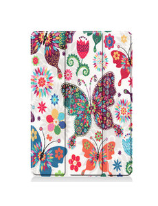 Ntech Apple iPad 10.2 inch 2019 / 2020 hoes Smart Tri-Fold Hoesje - Vlinder Print