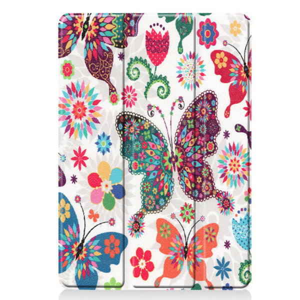 Ntech Hoes geschikt voor Apple iPad 10.2 inch 2019 / 2020 hoes Smart Tri-Fold Hoesje - Vlinder Print