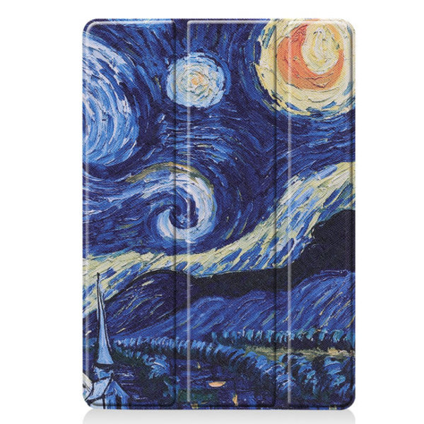 Ntech Hoes geschikt voor Apple iPad 10.2 inch 2019 / 2020 hoes Smart Tri-Fold Hoesje - Sterrennacht Print