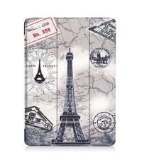 Ntech Apple iPad 10.2 inch 2019 / 2020 hoes Smart Tri-Fold Hoesje - Eiffeltoren Print