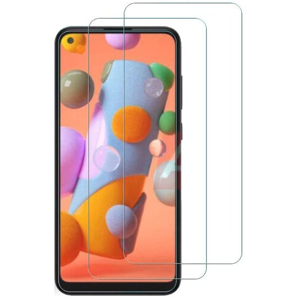 Ntech Screenprotector Geschikt voor Samsung Galaxy A11 Screenprotector Tempered Glass - 2 Stuks