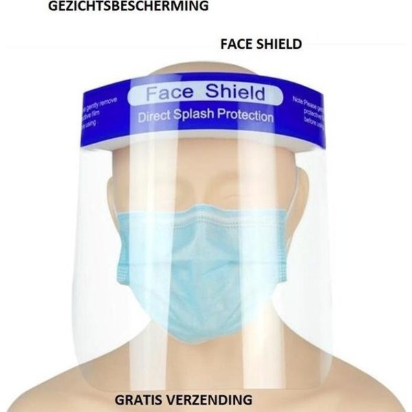 Safetyfirst ™ Face shield- 9 + 1 Gezichtsbescherming - Beschermkap gezicht - Gelaatsschermen- gelaatsscherm