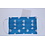 Merkloos Mondkapje wasbaar - dubbellaags katoen  – Blauw hartjes + Filter