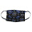 Merkloos Mondkapje - wasbaar - 2 laags - met elastiek - Zwart / Blauw + Filter