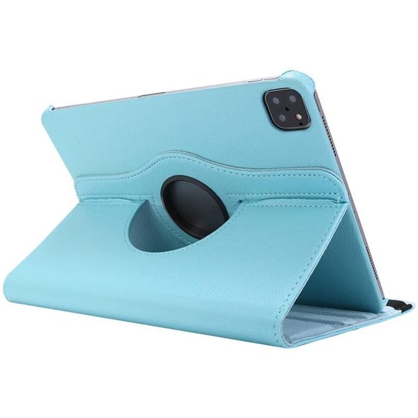 Ntech Hoes geschikt voor Apple iPad Pro 11 inch (2020) - 360° draaibaar Hoes - Baby Blauw