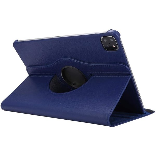 Ntech Hoes geschikt voor Apple iPad Pro 11 inch (2020) - 360° draaibaar Hoes - Donkerblauw