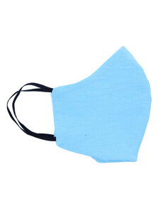 Merkloos Mondkapje wasbaar van 100% katoen - Licht Blauw