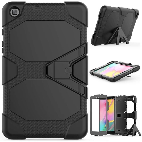 Ntech Hoes Geschikt voor Samsung Galaxy Tab A (8 inch 2019) T290 Heavy Duty Case - Zwart