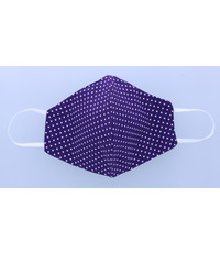 Merkloos Mondkapje wasbaar van katoen - Paars Stippen