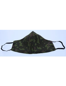 Merkloos Mondkapje wasbaar - herbruikbaar katoen voor   Groen Camouflage