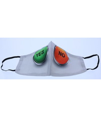 Merkloos Mondkapje wasbaar - herbruikbaar katoen  Wit Yes/No