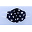 Merkloos Mondkapje wasbaar van katoen - Zwart Hartjes