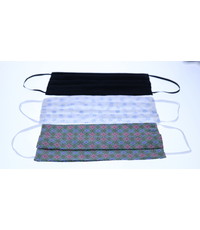 Merkloos Mondkapjes wasbaar - 2 laags herbruikbare katoen set van 3 stuks (Zwart, Wit, Groen)