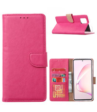 Ntech Samsung Galaxy A41 Portemonnee Hoesje - Pink