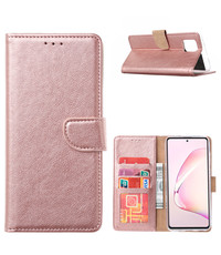 Ntech Samsung Galaxy A41 Portemonnee Hoesje - Rose Goud