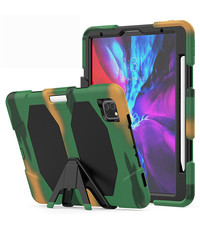 Ntech Apple iPad 11 Pro 2020 Extreme Armor hoes met Pencil Houder - Camouflage Groen