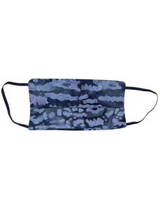 Merkloos Mondkapje wasbaar - dubbellaags katoen – Blauw Mandala + Filter