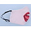 Merkloos Mondkapje wasbaar van katoen - 2 laags met elastiek  Roze met Lolly
