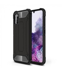 Ntech Samsung Galaxy A41 Hybride Armor Hoesje - Zwart