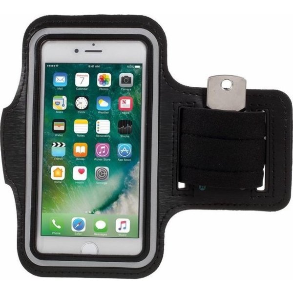 Gym Running Sport Adjustable Armband Hoesje iPhone 7 - Zwart