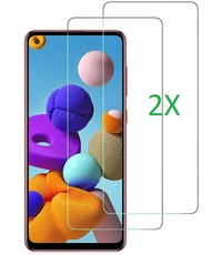 Ntech Samsung Galaxy A21S Tempered glas / 2x Screenprotector