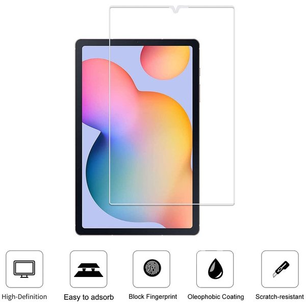 Ntech Screenprotector Geschikt voor Samsung Galaxy Tab S6 Lite P610 Screenprotector Tempered Glass Gehard Screen Cover