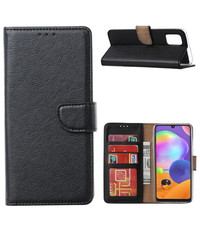 Ntech Samsung Galaxy A21S Hoesje / wallet Case Zwart