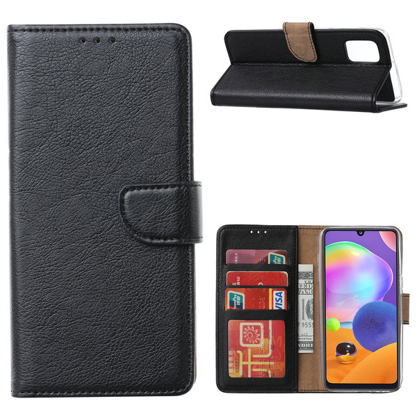 Ntech Hoesje Geschikt Voor Samsung Galaxy A21S Hoesje / wallet Case Zwart