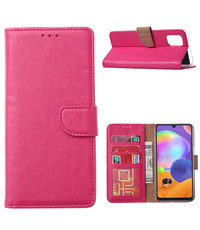Ntech Samsung Galaxy A21S Hoesje / wallet Case Pink